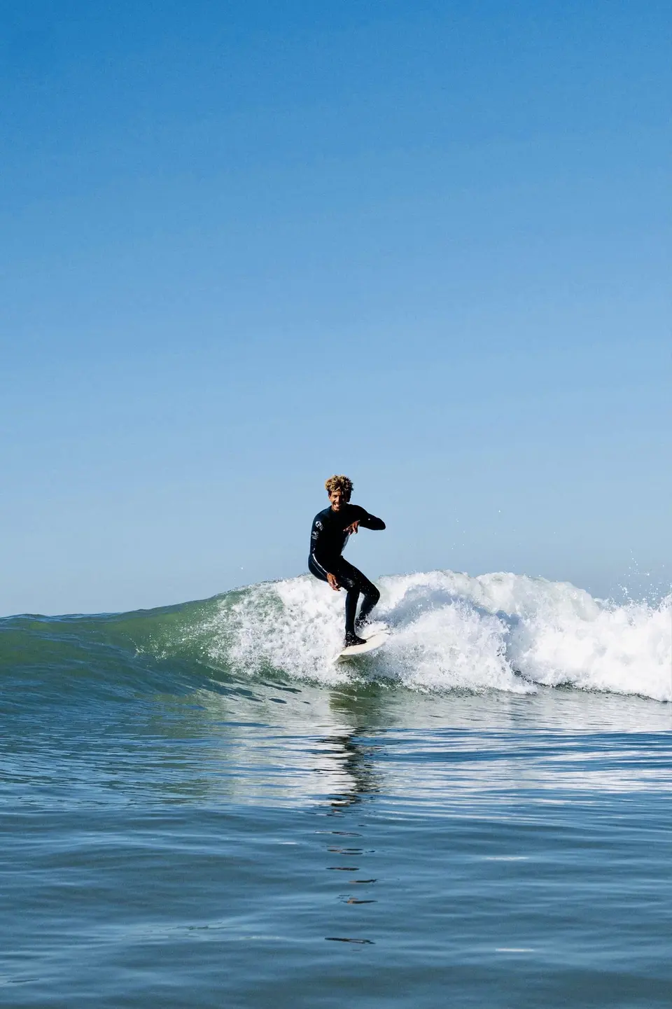 Surfer inside a breaking Atlantic wave during an in-water session